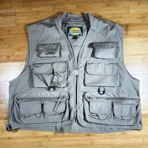 Cabela’s Safari Series Utility Vest Large NWOT Khaki Fishing Hunting Travel